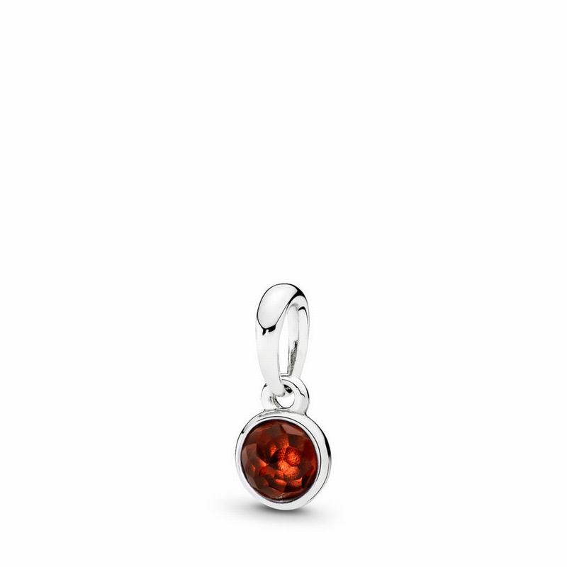 Pandora Australia January Droplet Pendant - Sterling Silver | EZHNQG726